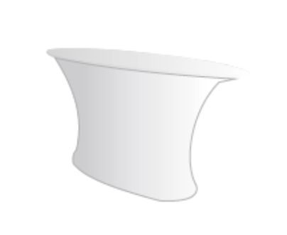 Steh / Hochtisch "Oval" Husse weiß